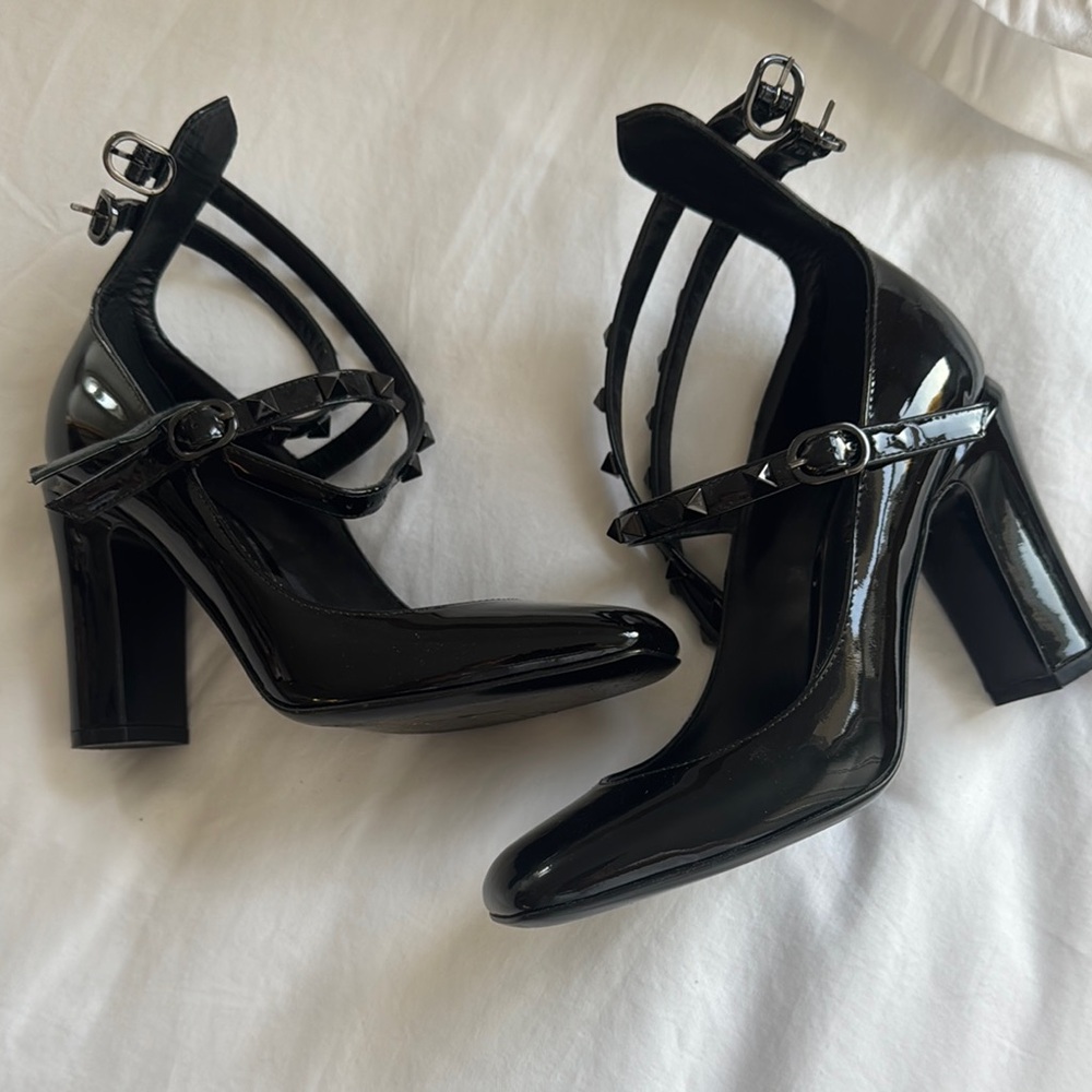 Valentino Black Patent Leather Women's Heels